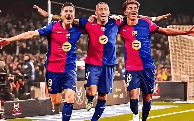 西甲巴塞罗那3-0莱万特亚马尔贡献传射