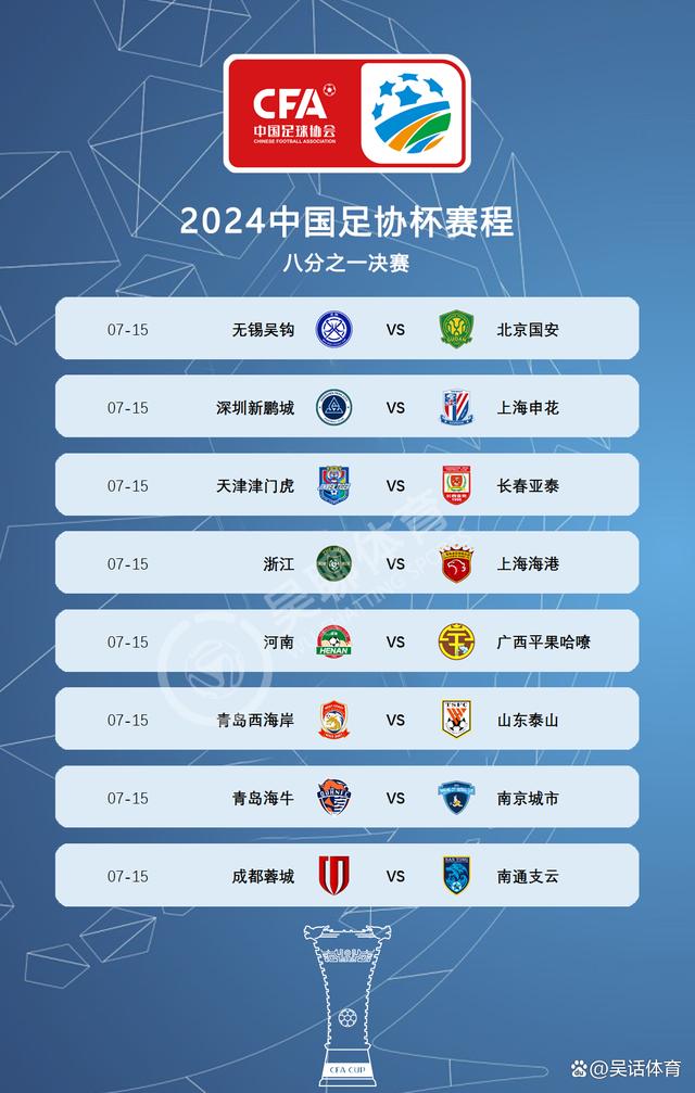 足协杯1/8决赛将打响足协杯16强对阵赛程图2025完整版的简单介绍