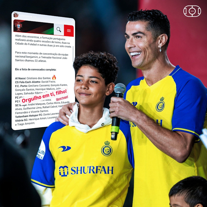 迷你罗身高已超过C罗合影配文有其父必有其子的简单介绍